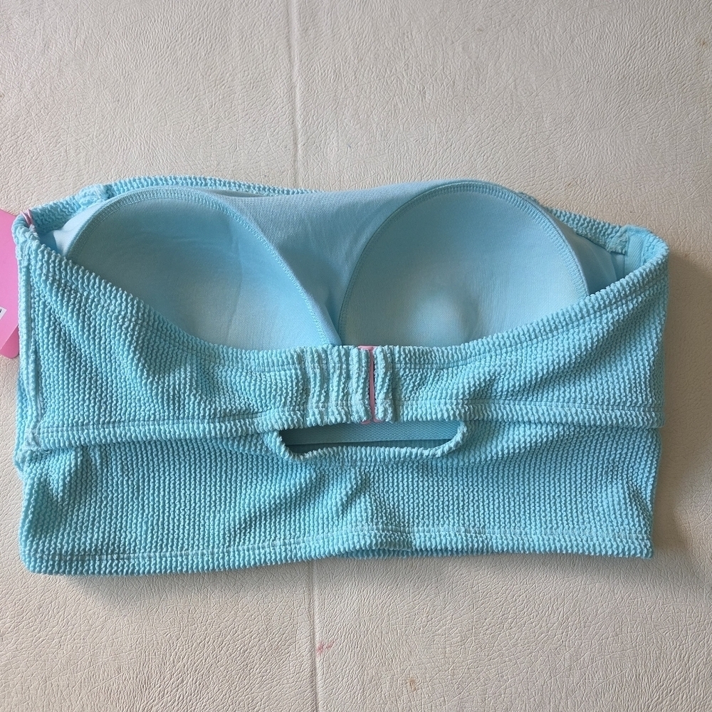 Stoney Clover Lane Puckered Bandeau Bikini Top - Picture 3 of 12